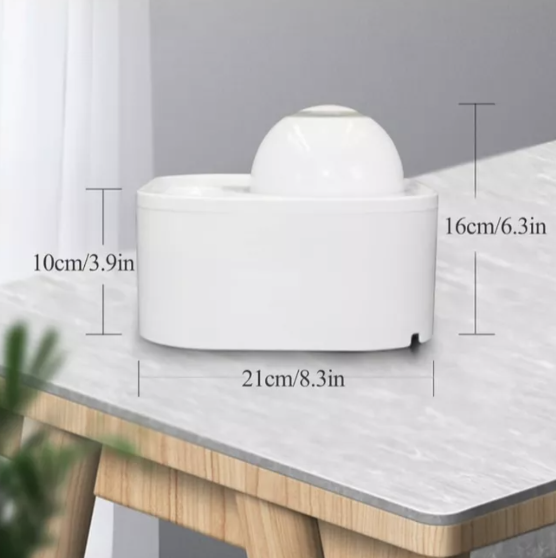 Fuente De Agua Para Gato Esfera Con Luz Led