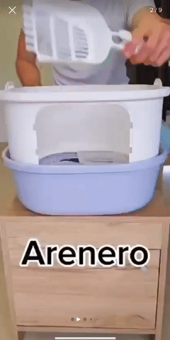 Arenero Baño Doble Entrada Gatos