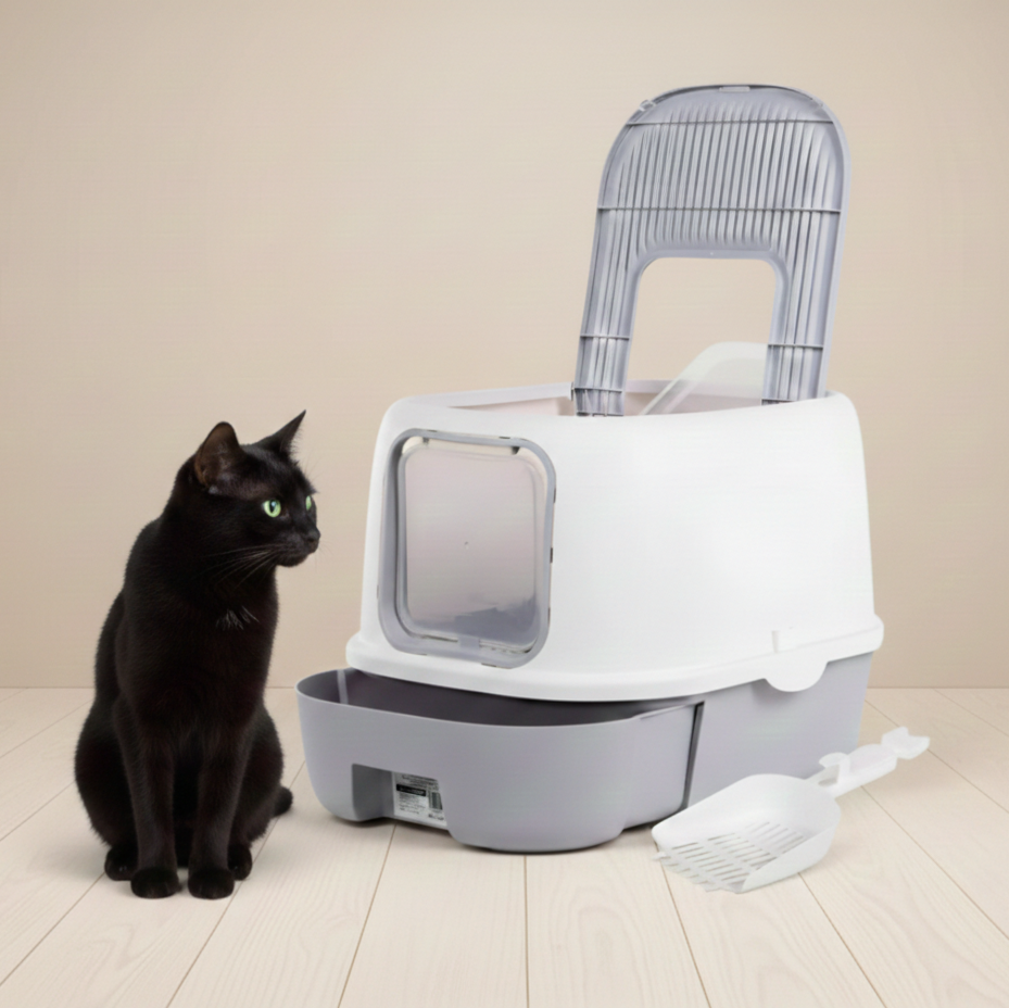 Arenero Grande Cerrado Doble Entrada Gatos