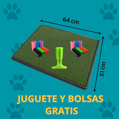 Tapete Sanitario de Entrenamiento para Perro (Hierba Artificial) 64 × 51 cm