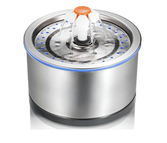 Fuente De Agua Gato Acero Inoxidable 2,5L