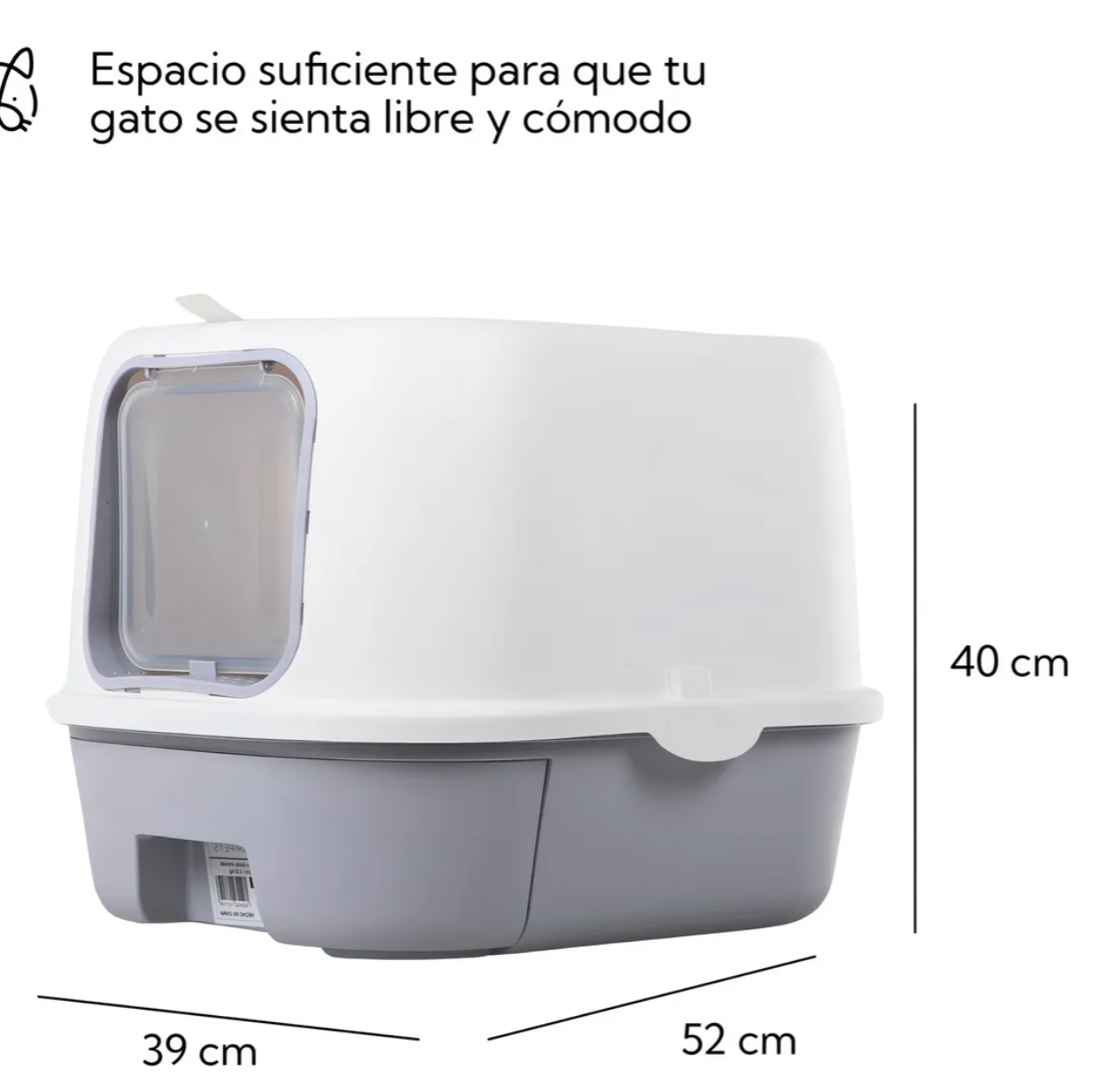 Arenero Grande Cerrado Doble Entrada Gatos