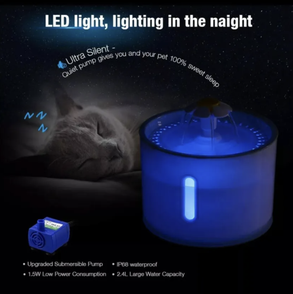 Fuente De Agua Flor Led 2,5Lts