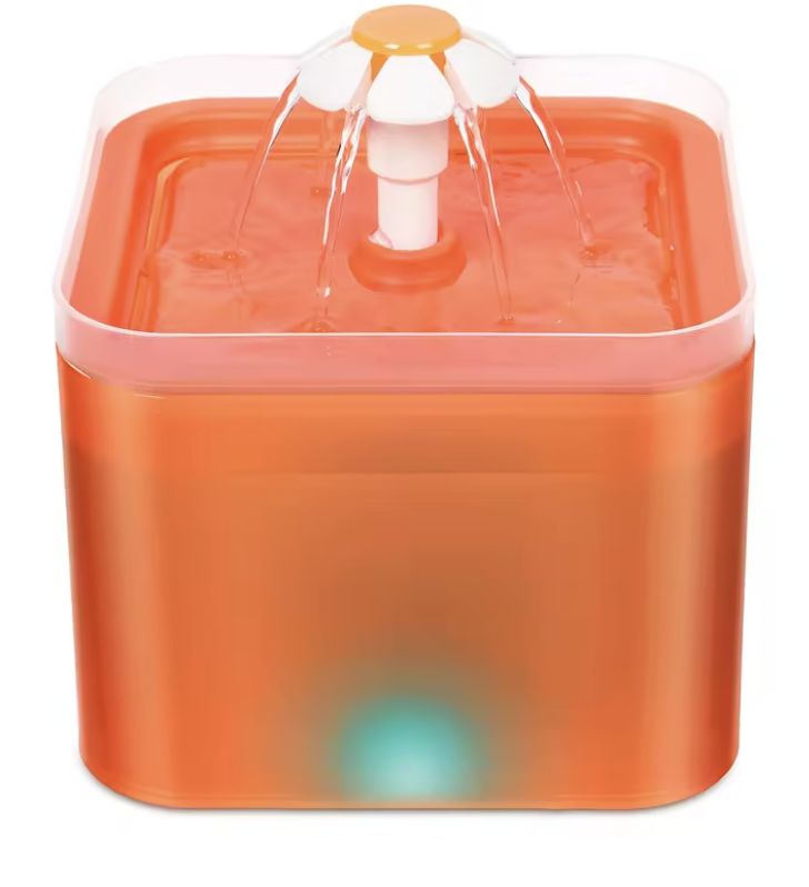 Fuente De Agua Para Gatos Silenciosa Luz Led 2L