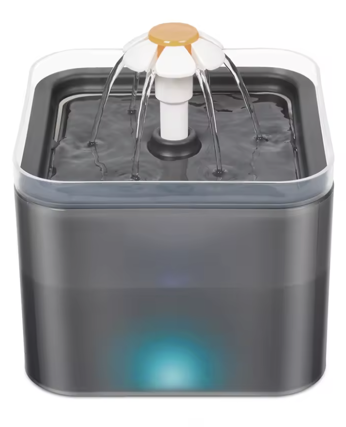 Fuente De Agua Para Gatos Silenciosa Luz Led 2L