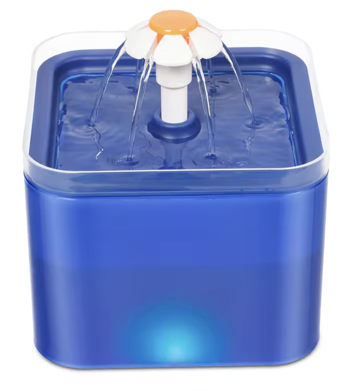 Fuente De Agua Para Gatos Silenciosa Luz Led 2L