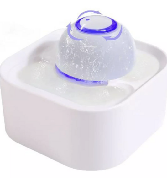 Fuente De Agua Para Gato Esfera Con Luz Led
