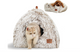 Cama Cueva Peludita para Gatos y Perros Pequeños (Tipo Igloo)