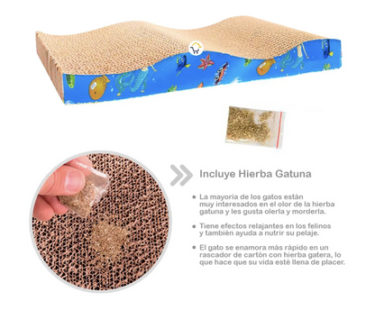 Rascador De Cartón Con Catnip