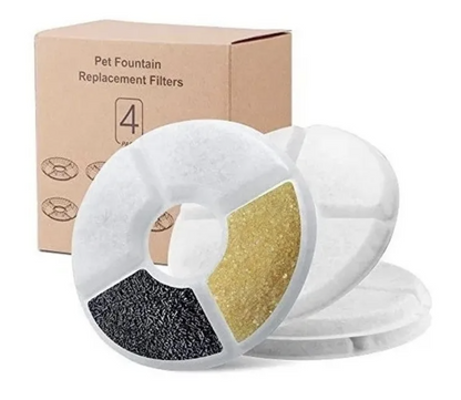 Filtro Redondo Para Fuente Gato X 4 Unidades