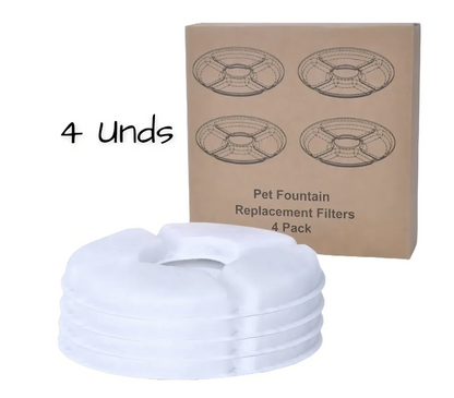Filtro Redondo Para Fuente Gato X 4 Unidades