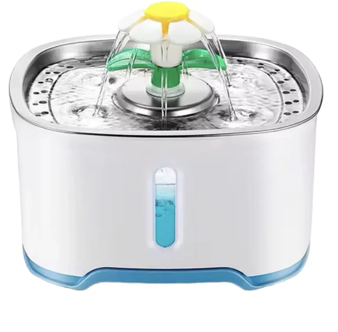 Fuente Agua Acero Inoxidable Luz Led 2.5 L
