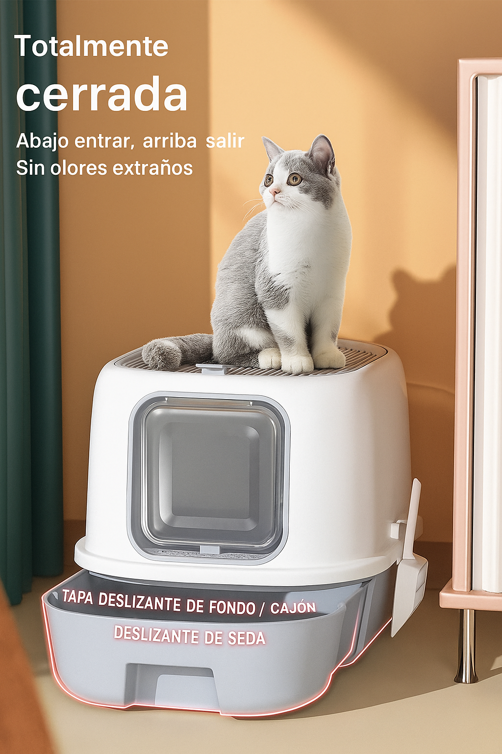 Arenero Baño Doble Entrada Gatos