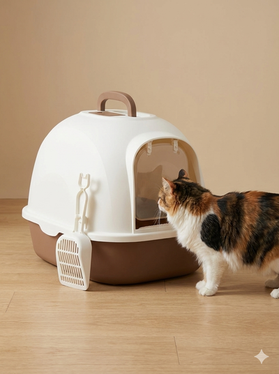 Arenero Grande Tapado Con Filtro Para Olores