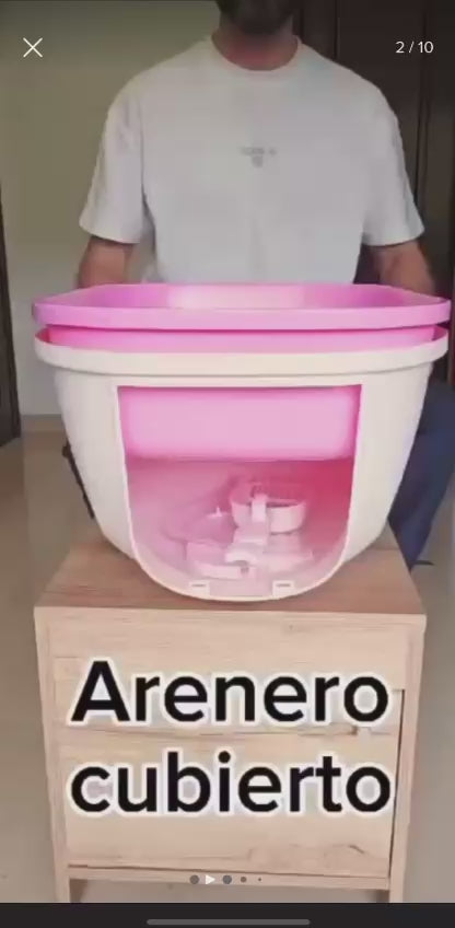 Arenero Grande Tapado Con Filtro Para Olores