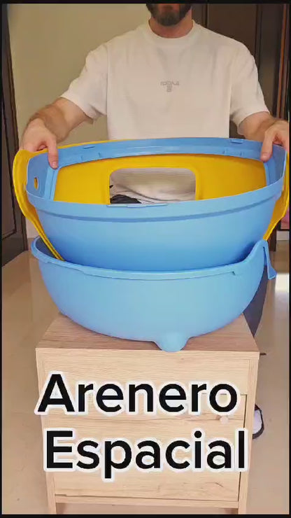 Arenero Baño Nave Espacial Abatible Para Gato Grande